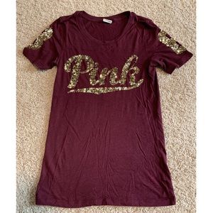 Victoria Secret’s PINK Sequin Top (Burgundy)